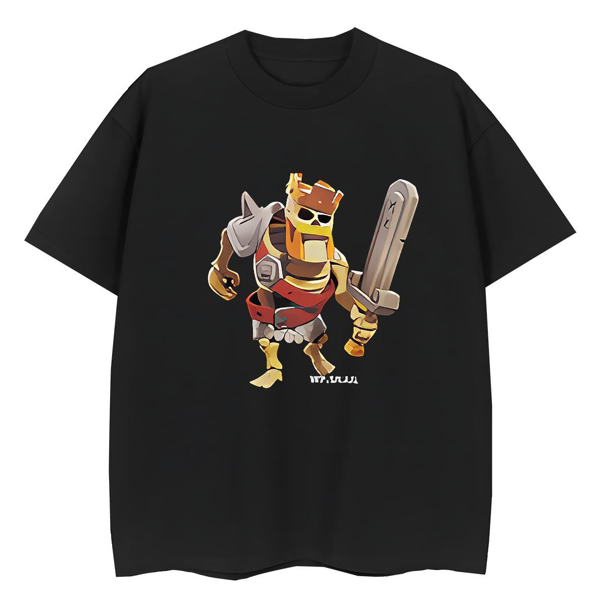 Unisex Lady T shirt 230g Pure Cotton game Street T Shirts Women O-Neck Short Sleeve Cartoon Anime Tee Shirt