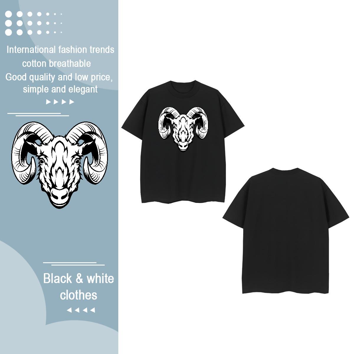 Classic T-Shirts for Women Short sleeve Soft 100% Cotton 230g Unisex Tshirts Anime Oversized sheep Home Outdoor Wholesale Wear
