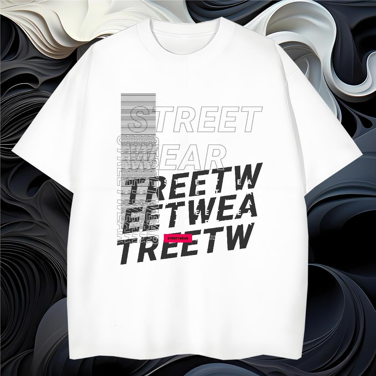 Unisex letter T Shirt For Man Street Wear Men Tees 100% Cotton 230g Fashion Designer Pure Cotton DIY Logo Oversized Tees Shirts