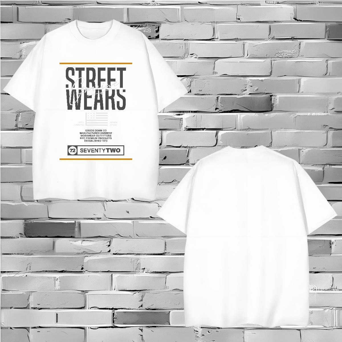 Wholesale letter T Shirt For Man Home Outdoor Mens Tshirts 230g 100% Cotton Fashion New Short Sleeve O-Neck DIY Printed Clothes