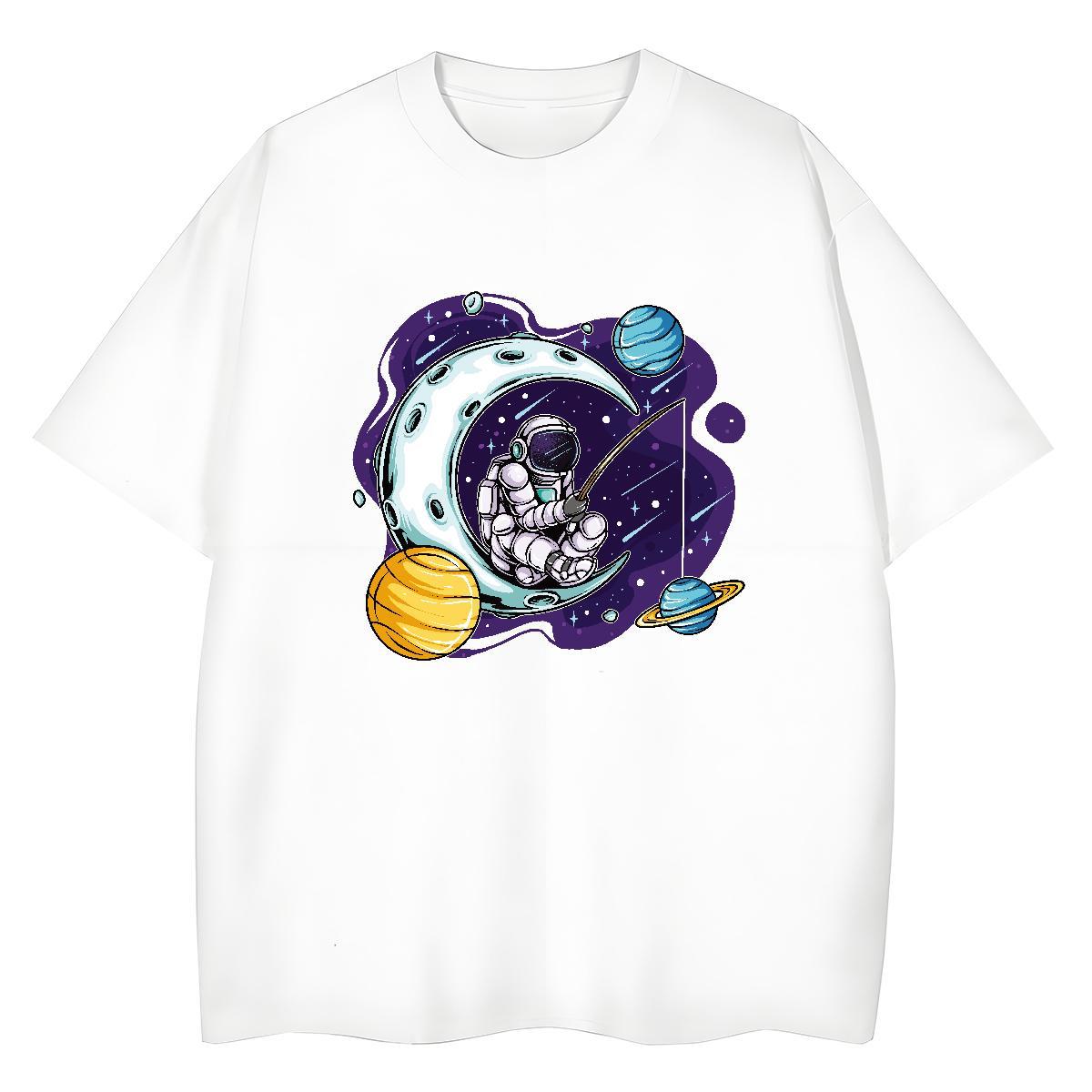 High quality Tshirt for Man Woman 230g Cotton universe Spring Summer T shirt Breathable Short Sleeve Anime Clothes