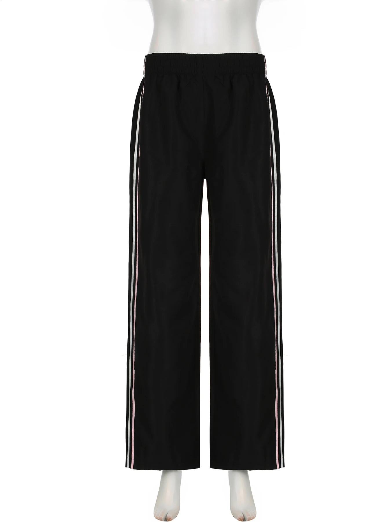 Rockmore WomenS Loose Cargo Pants Retro Pocket Low Waist Woven Pants Y2K Basic Straight Trousers Casual Streetwear Clothes 240821