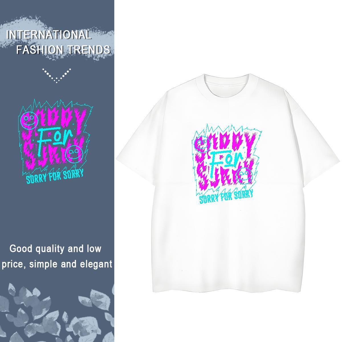 Female Womens Tshirts 230g 100% Cotton letter Hip Hop Street T-Shirts for Women O Neck Short Sleeves Plus Size Custom Clothes Shirt