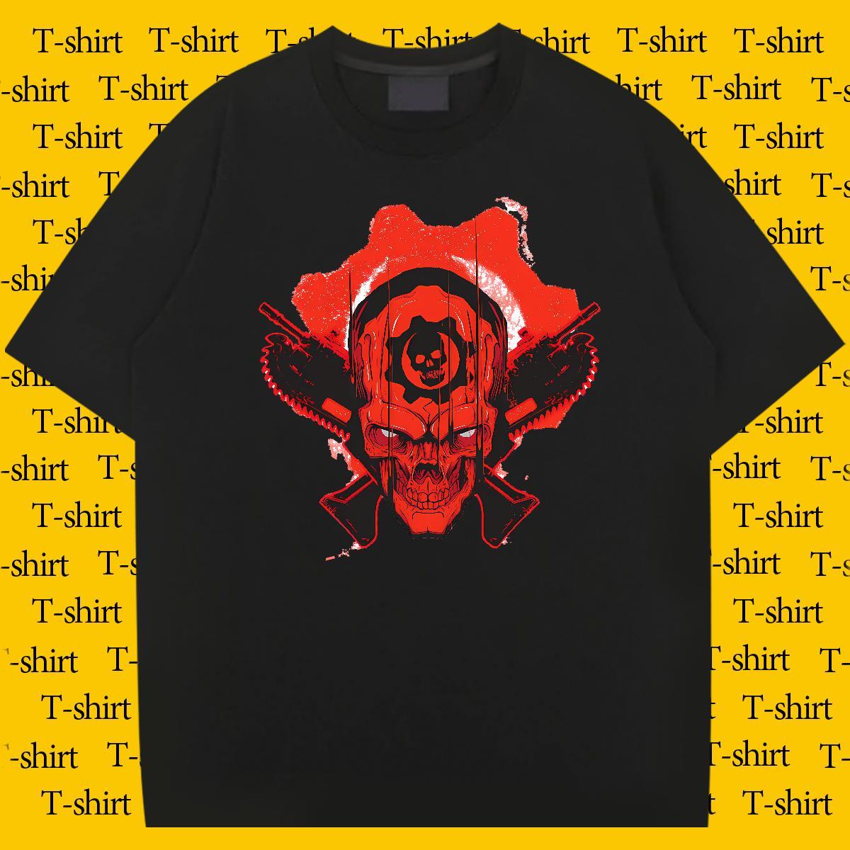 Designer Fashion gun Men Clothes T-Shirt 230g Cotton T shirt DIY Logo Oversized Street wear Hip Hop Breathable Soft Wholesale Top Tees