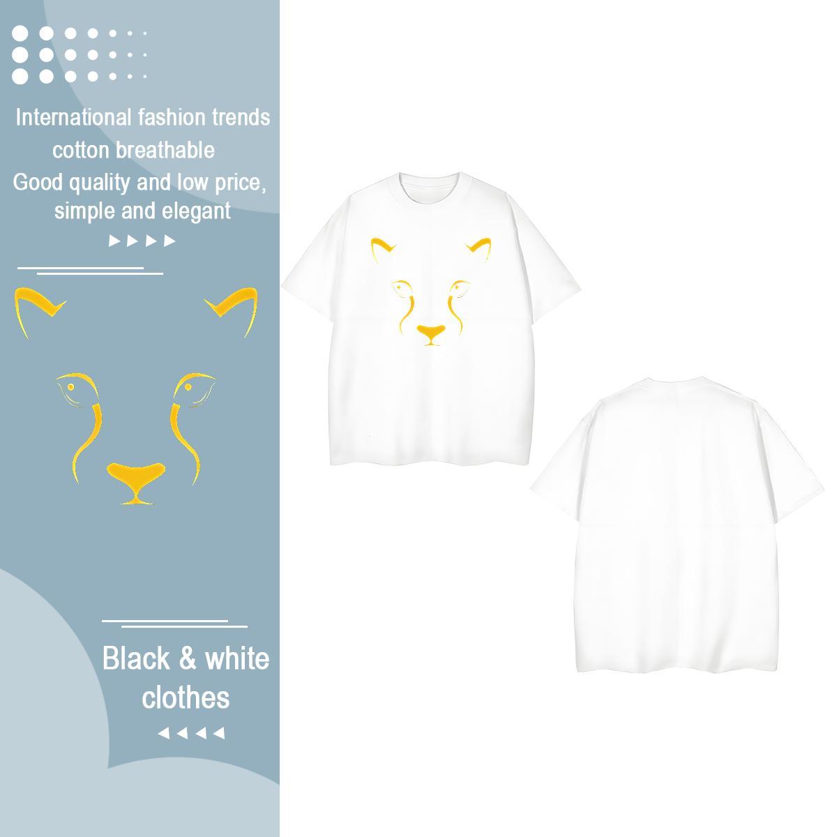 2024 DIY Womens T Shirts Comfortable 230g 100% Cotton Woman Tshirt Graphic fox Sport Lady Polos
