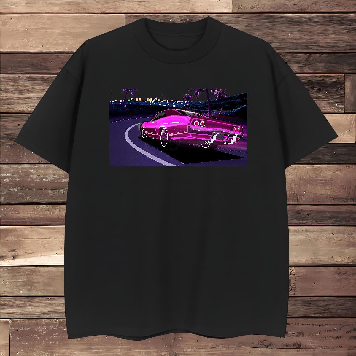 TOP Quality car T Shirts Men Home Outdoor Men Tops Tees 230g 100% Cotton New Designer Breathable Custom Anime Tee Shirt