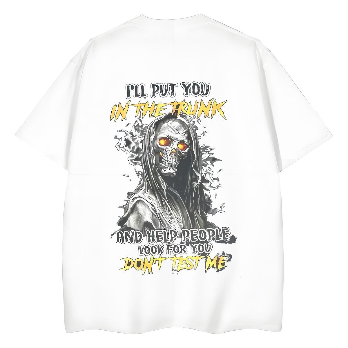 New Womens T Shirts 230g Cotton O Neck Short Sleeves Street Wear skull Lady T shirt Loose Plus Size Custom Clothings