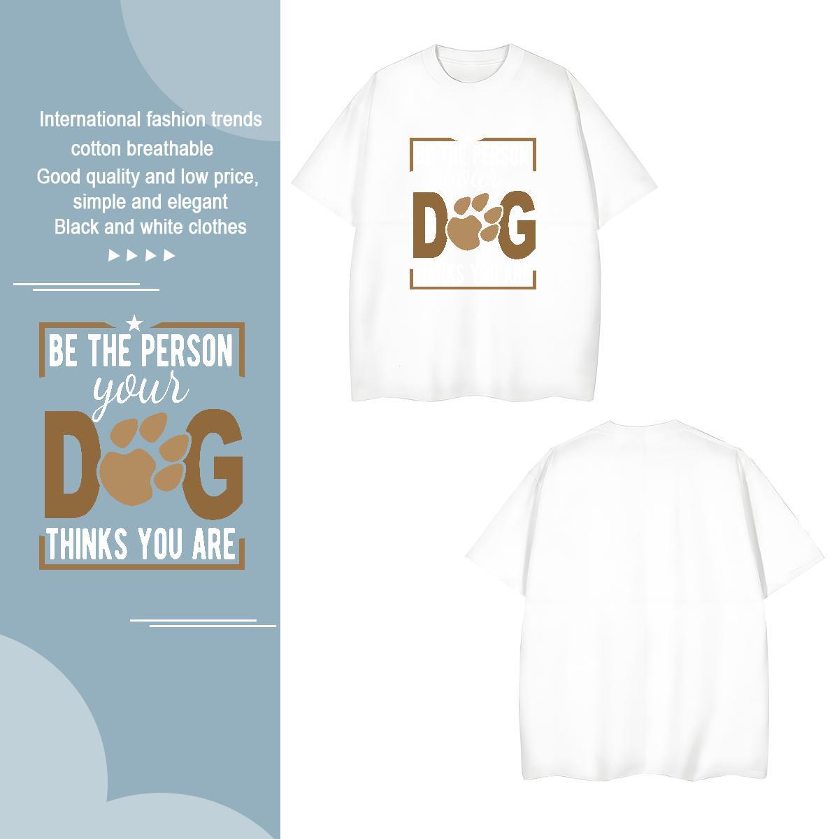 Cool letter T-Shirts for Men Anime Printing Street Men Clothes T-Shirt 230g Cotton Fashion Casual Crew Neck DIY Polos