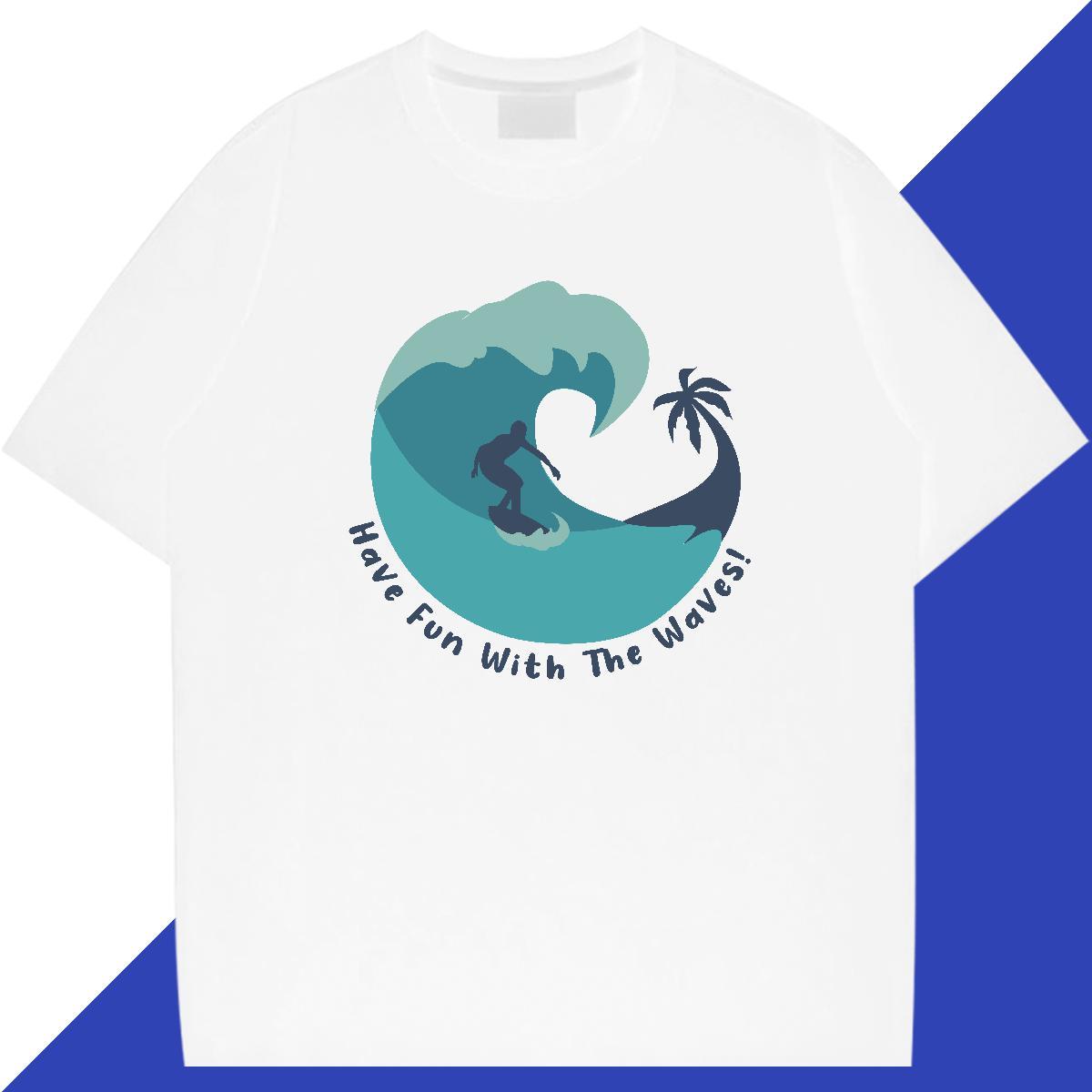Wholesale Tshirts Home Outdoor 100% Cotton 230g DIY Printed Breathable Short Sleeve sea Men T Shirts Classic Clothings