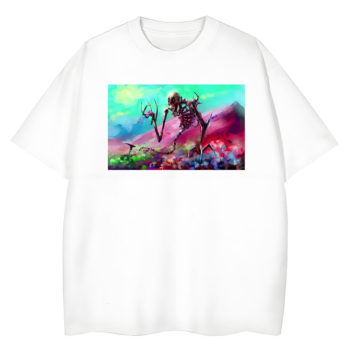 2024 Designer T Shirt For Woman 230g 100% Cotton O Neck Short Sleeves Sports Casual skull Couples T Shirts Popular Black Oversized Tees Shirts