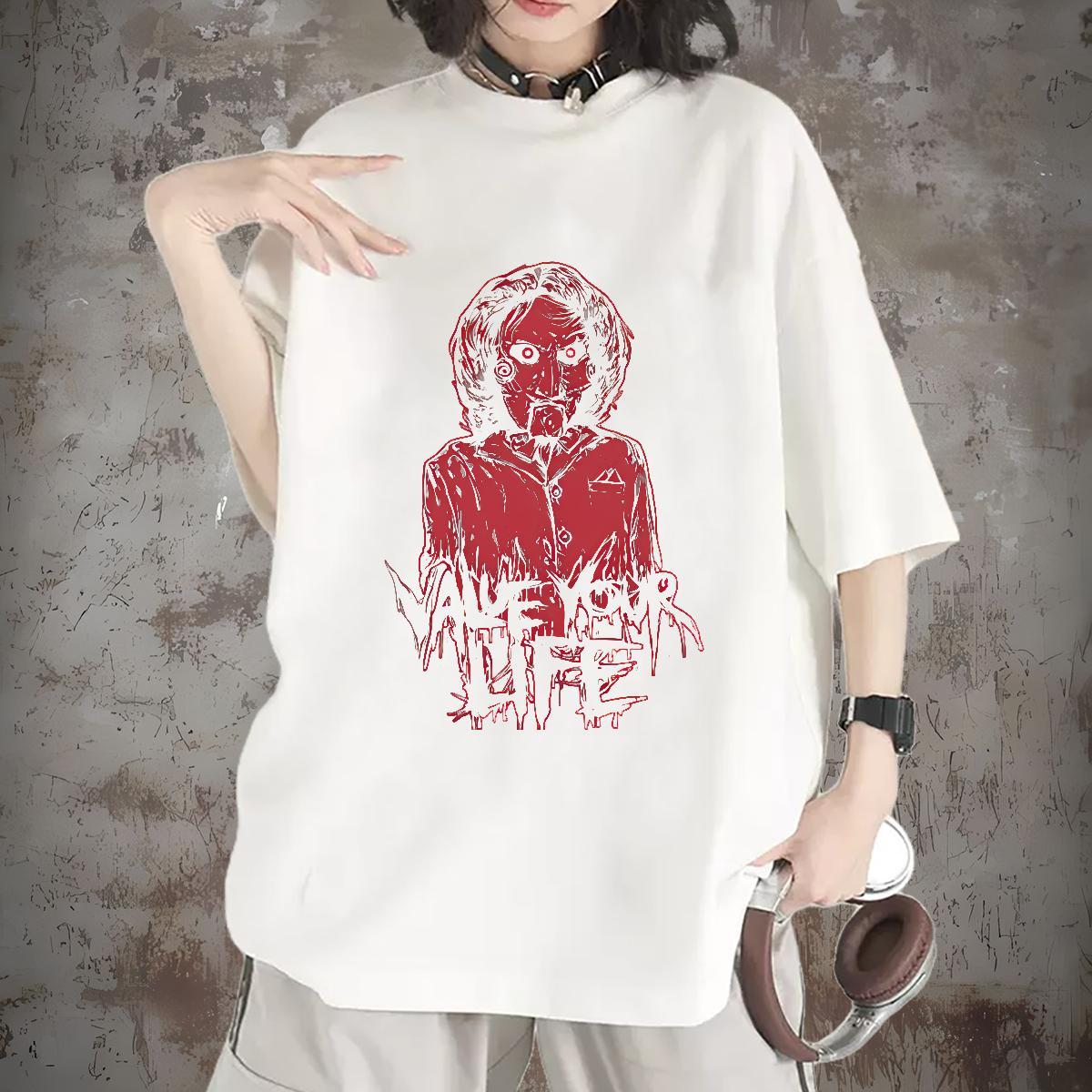 High quality Woman Tshirt 230g 100% Cotton skull Spring Summer T Shirt For Woman Crew Neck Skull Tshirts