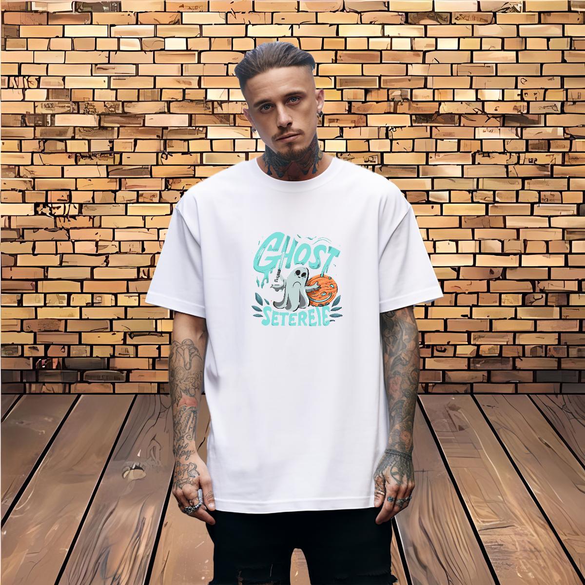 Comfortable T shirt 230g Cotton skull Daily Outfit Custom Print Plus Size Breathable Soft Couples T Shirts Fashion Wear