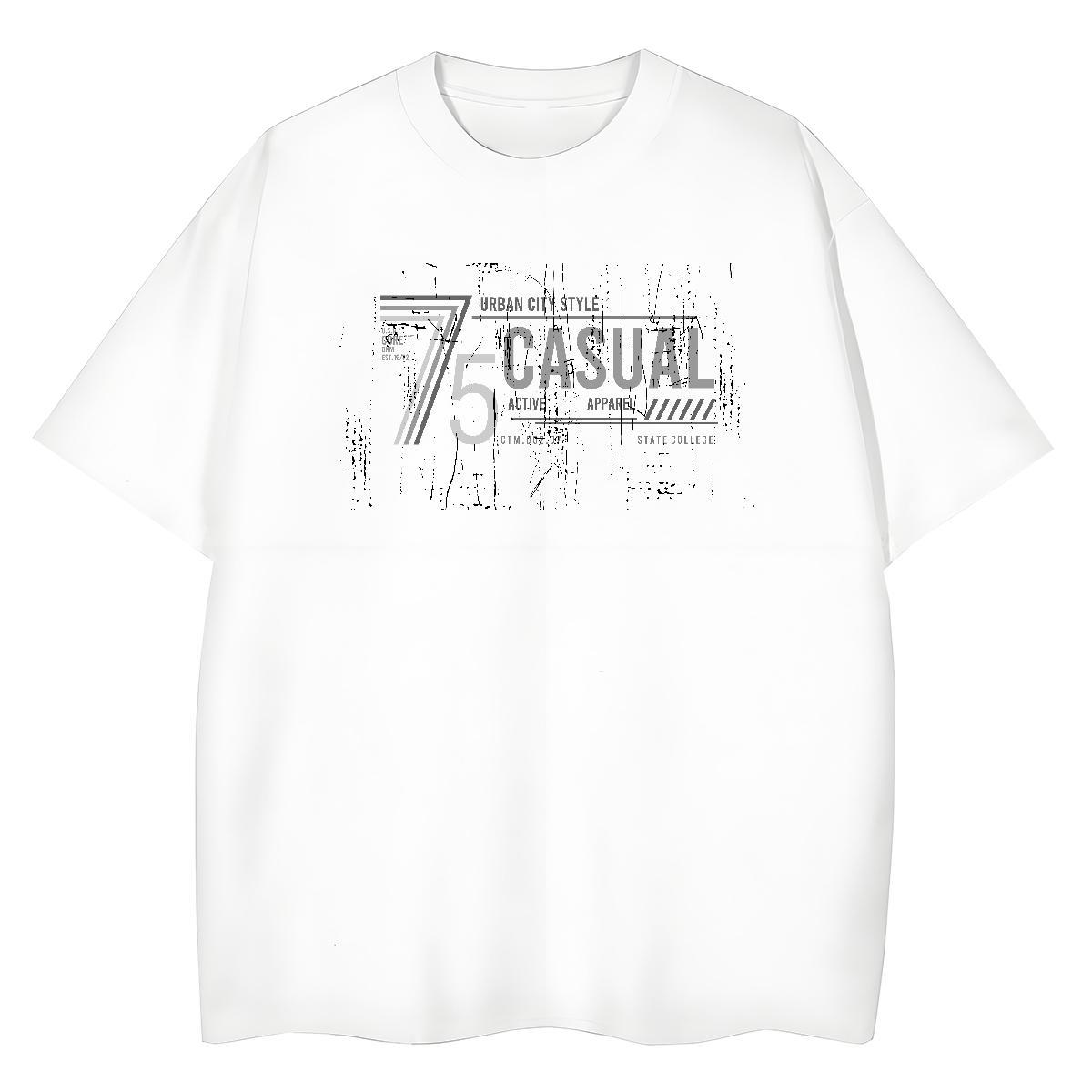 Free Shipping Woman Tshirt 100% Cotton 230g letter Casual Sport T Shirts Women O-Neck Short Sleeve DIY Anime Printed Polos