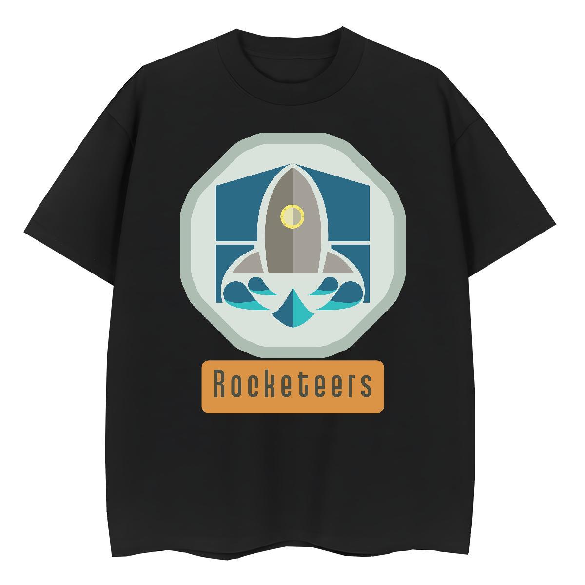 Female Couples T Shirts 230g 100% Cotton rocket Spring Summer Women T Shirts Breathable Crew Neck White Plus Size Clothes Shirt