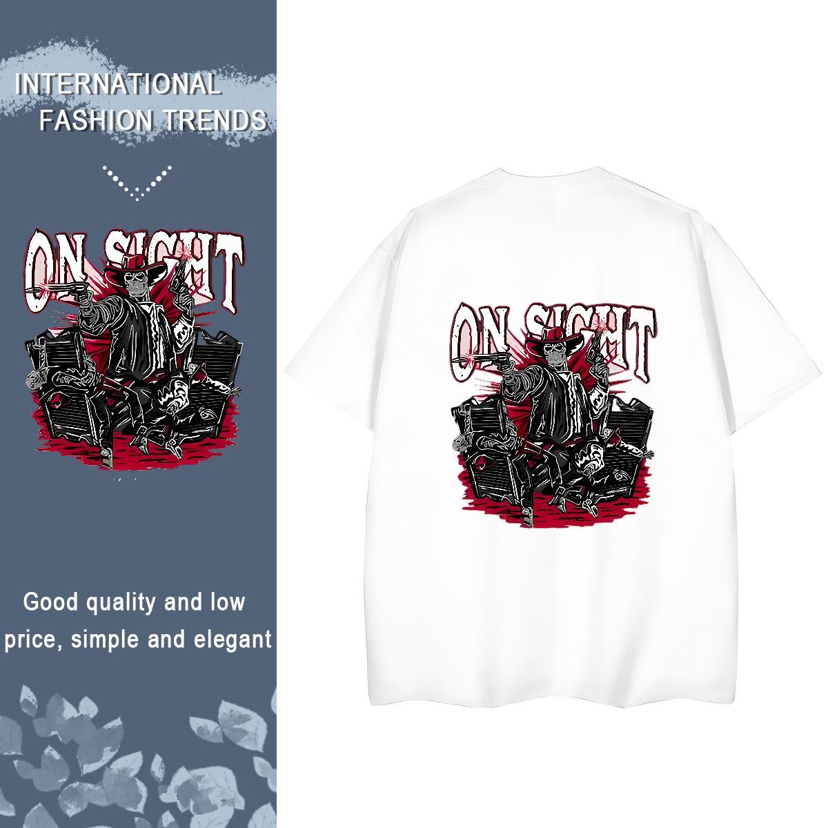 Stylist Womens T Shirts 230g Cotton Breathable Crew Neck Daily Outfit gun Lady T shirt Designer Custom Printed Tshirts