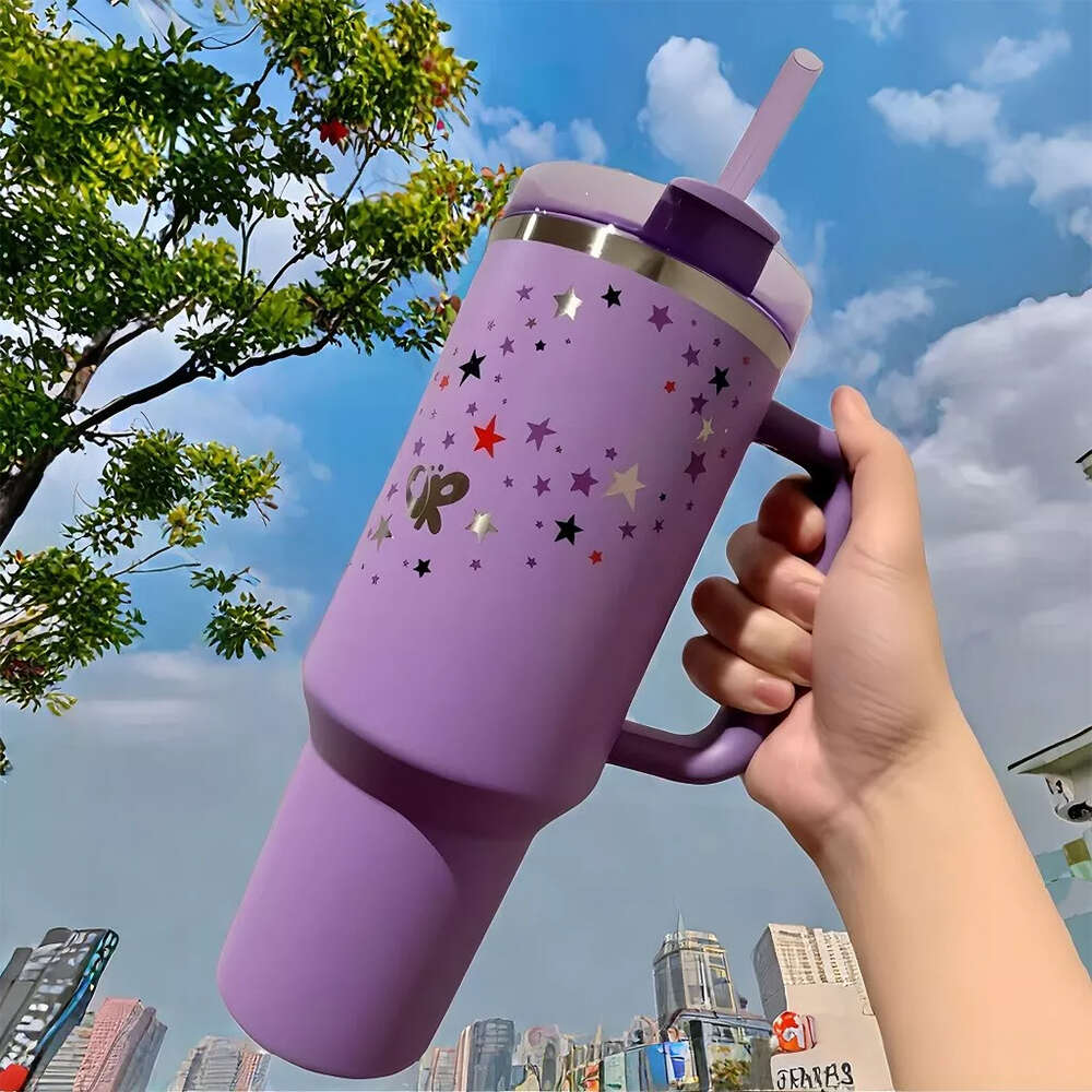 40Oz Tumbler With Lid & Straw | Stainless Steel Vacuum Cup For Travel