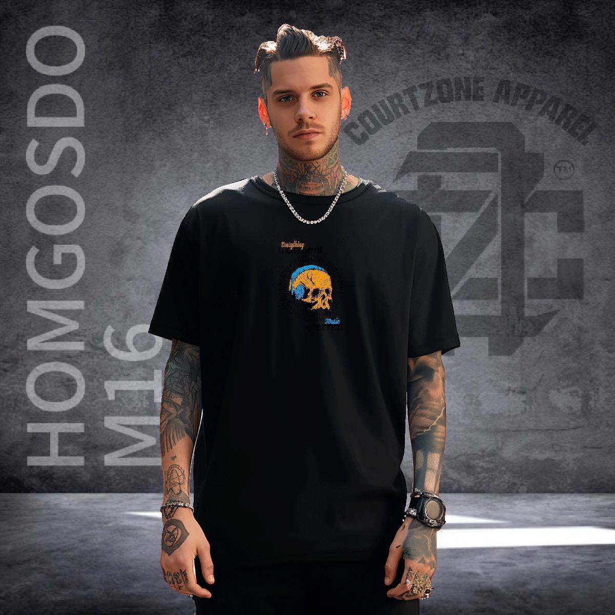High Quality T shirt 230g Pure Cotton monster Street wear Hip Hop Anime Print Crew Neck Couples T Shirts Stylist Tees