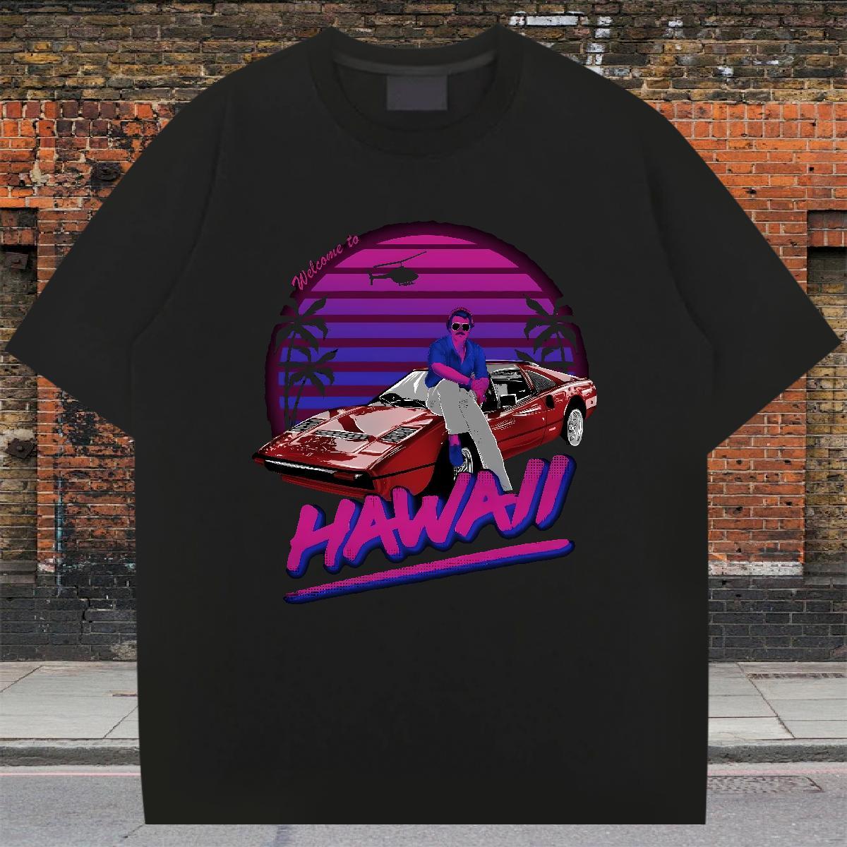 Soft Men Clothes T-Shirt Home Outdoor 230g 100% Cotton DIY Printed Breathable Crew Neck car T-Shirts DIY Customized Tees