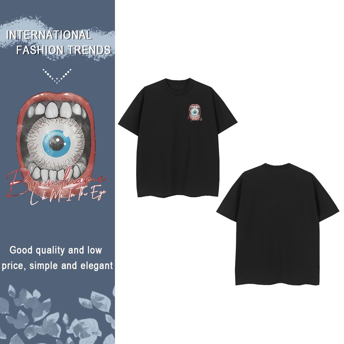 Brand eyeball T Shirts Men Casual Daily Wear Men Tshirts 230g 100% Cotton DIY Pure Cotton Customized Tees Shirts