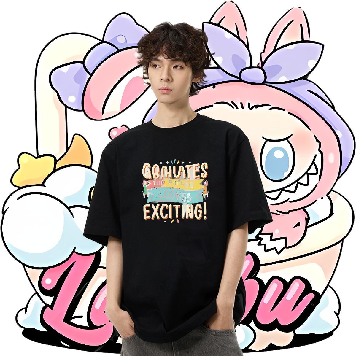Classic Tshirt for Man Woman Hip Hop Street 230g Cotton Oversized 4XL Breathable letter T-Shirts for Men Classic Casual Tees Shirts