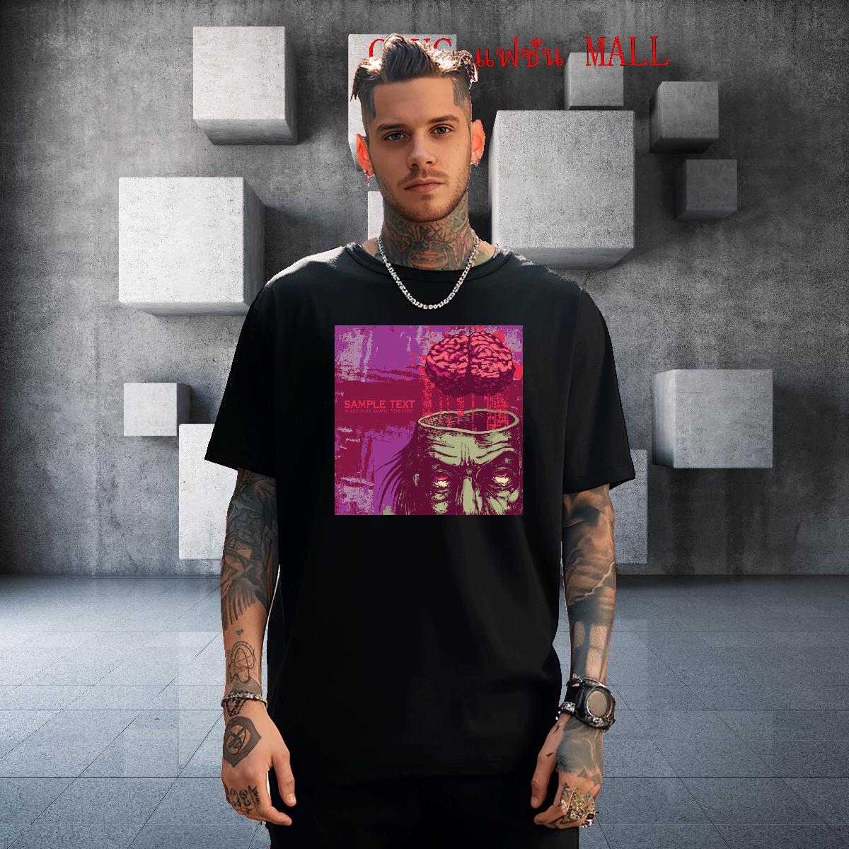 Brand Outdoor Men Tshirts scary Breathable Short Sleeve 230g Cotton T-Shirts Comfortable Customized Tees