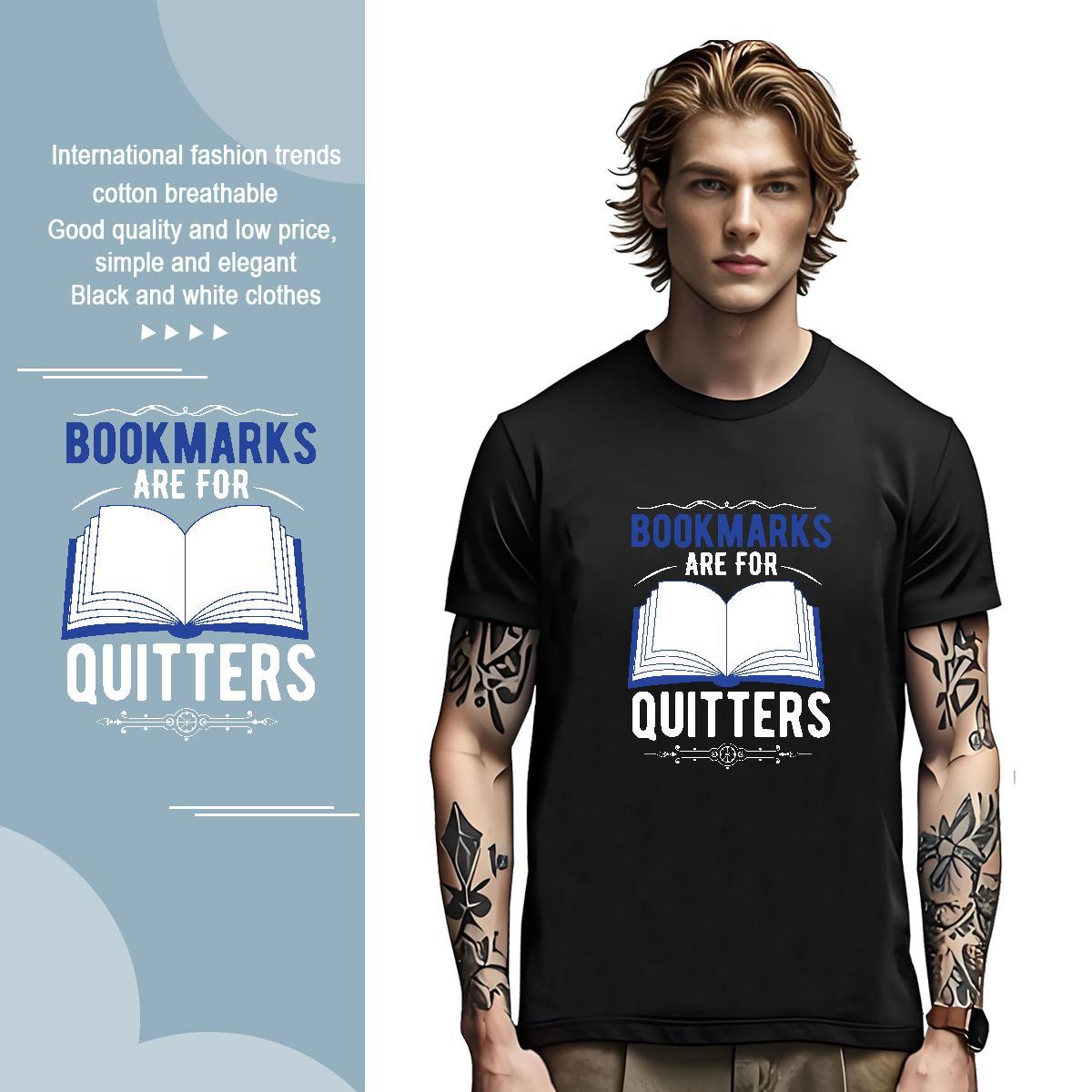 Cool book Mens T Shirts Summer Casual Men Tees 230g Pure Cotton Casual New Breathable Custom Print Oversized Tee Shirt