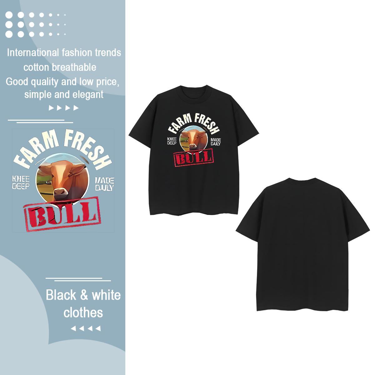 2024 Designer Womens T Shirts O-Neck Short Sleeve 100% Cotton 230g Tshirt for Man Woman Custom Print Oversized cow Spring Summer Brand Tee Shirt