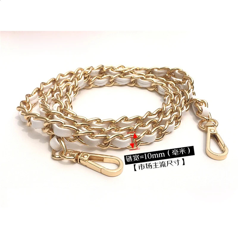 100~130cm Bags Straps Chain Purse Leather Metal Chains With Buckles Shoulder Handbag Handles Bag Parts Accessories KZ151321 240821