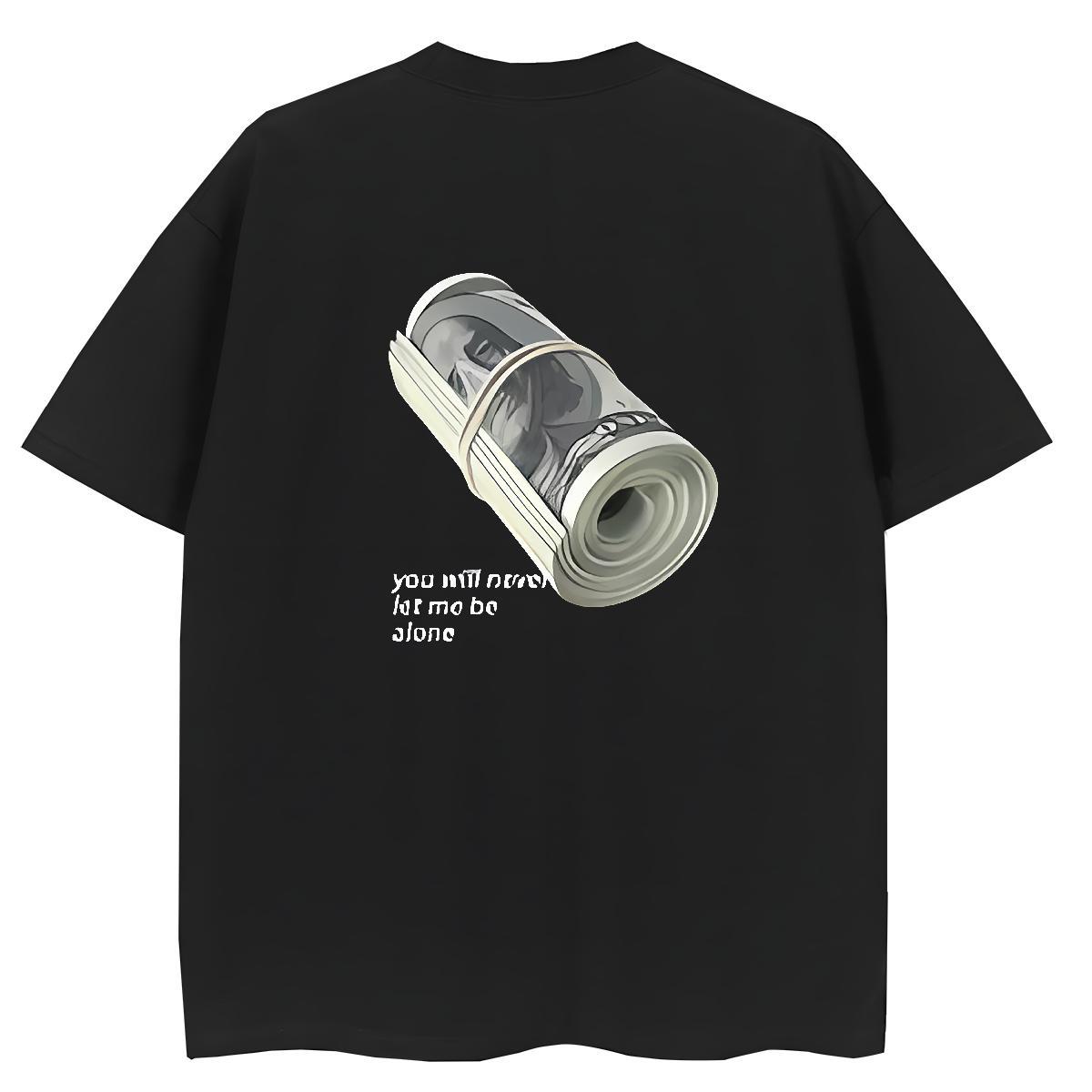 Fashion New Womens T Shirts 100% Cotton 230g Round Neck Short Sleeve Summer Casual money Women Tees Free Shipping Cartoon Anime Clothes Shirt