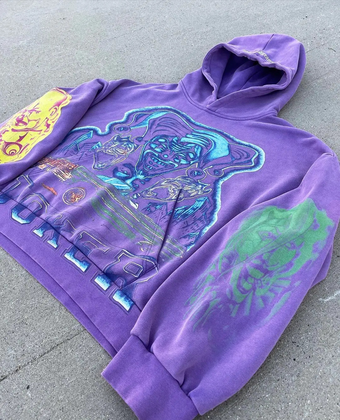 Oversized Street Vintage Streetwear Clown Painting Printed Hoodies Women Sweatshirt Harajuku Y2k Tops Men Clothing