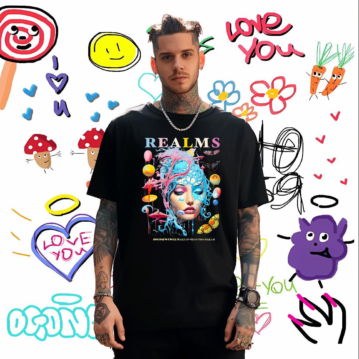 Cool Design women T-Shirts Daily Wear Tshirt for Man Woman 230g Cotton Fashion Casual Breathable Black Oversized Tees