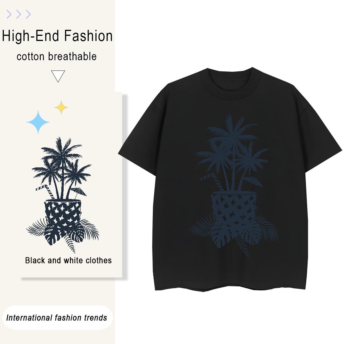 Soft Tshirt for Man Woman Street 230g Cotton Custom Print Plus Size Short Sleeve O-Neck tree Men T Shirts Classic Casual Tops