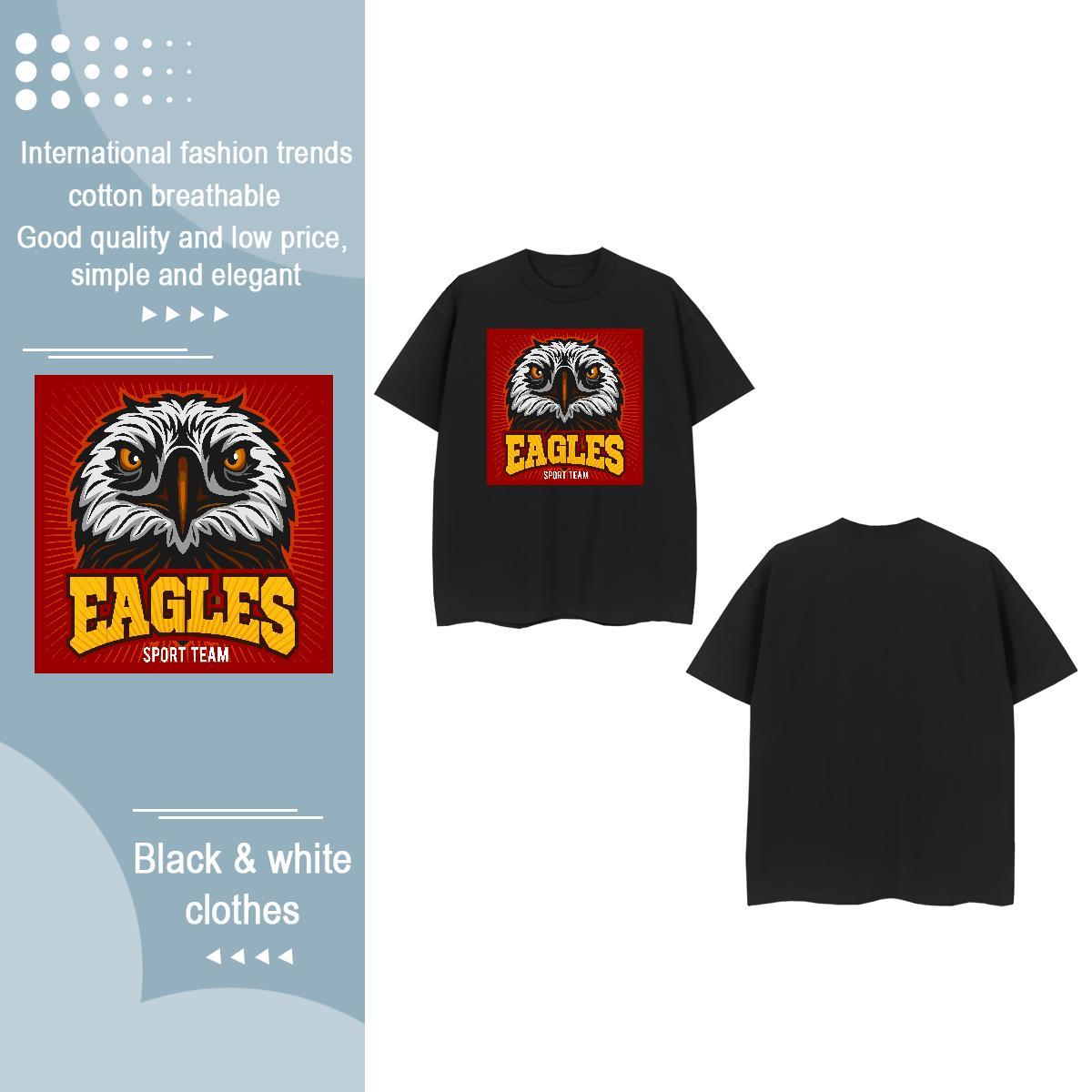 2024 Casual T Shirts Women O Neck Short Sleeves 100% Cotton 230g Unisex Tshirts Customized eagle Street Wear Designer Top Shirts