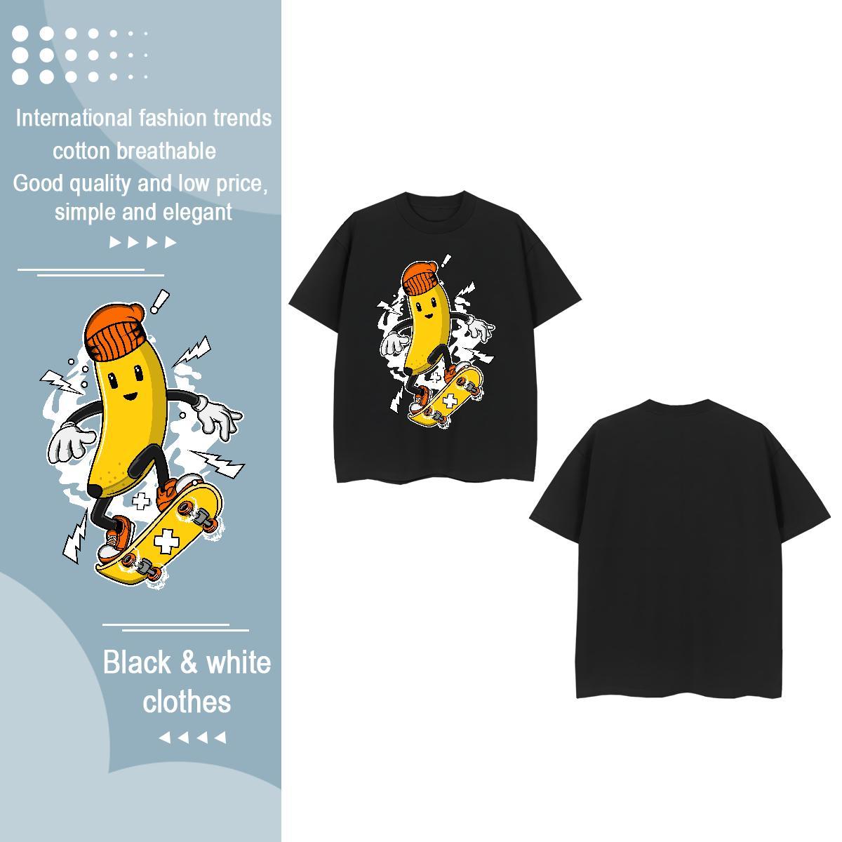 2024 Women T Shirts O Neck Short Sleeves 230g Pure Cotton Women Tees Cartoon Printing L-4XL skateboarding Hip Hop Street Popular Top Tees
