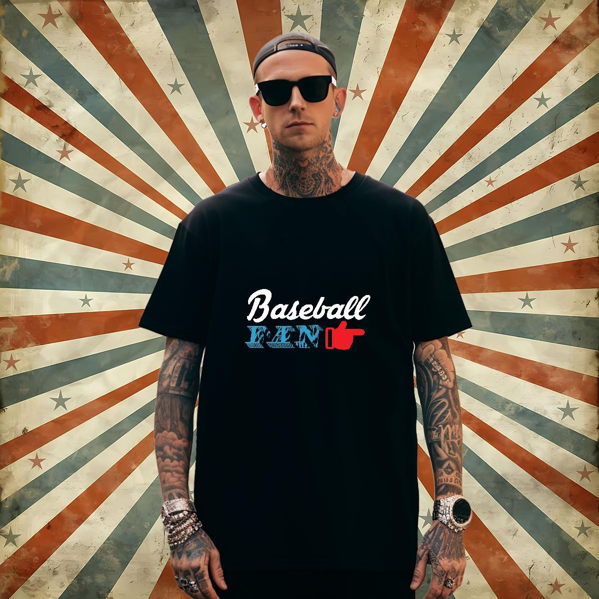 Cool baseball T shirt Street wear Hip Hop Men Clothes T-Shirt 230g Pure Cotton Fashion Short Sleeve Soft Anime Print Tshirts