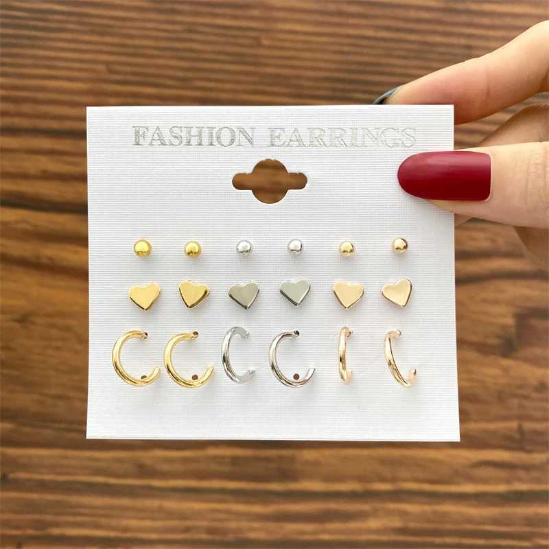 Geely Pearl Earring Set Leopard for Wen Girls Round Pendant Earring Set Acrylic Metal Square Round Party Jewelry X241106