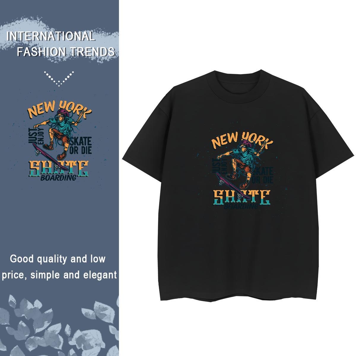 Fashion T-Shirts Crew Neck Breathable 230g 100% Cotton Couples T Shirts Oversized skateboarding Home Outdoor Comfortable Tees