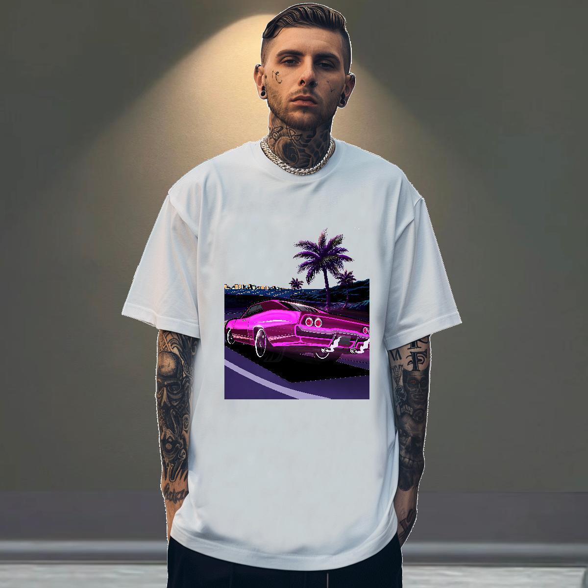 TOP Quality Men Tshirts Anime Printing Street 230g 100% Cotton Custom Anime O Neck Short Sleeves beach Man T Shirts Fashion New Top Tees
