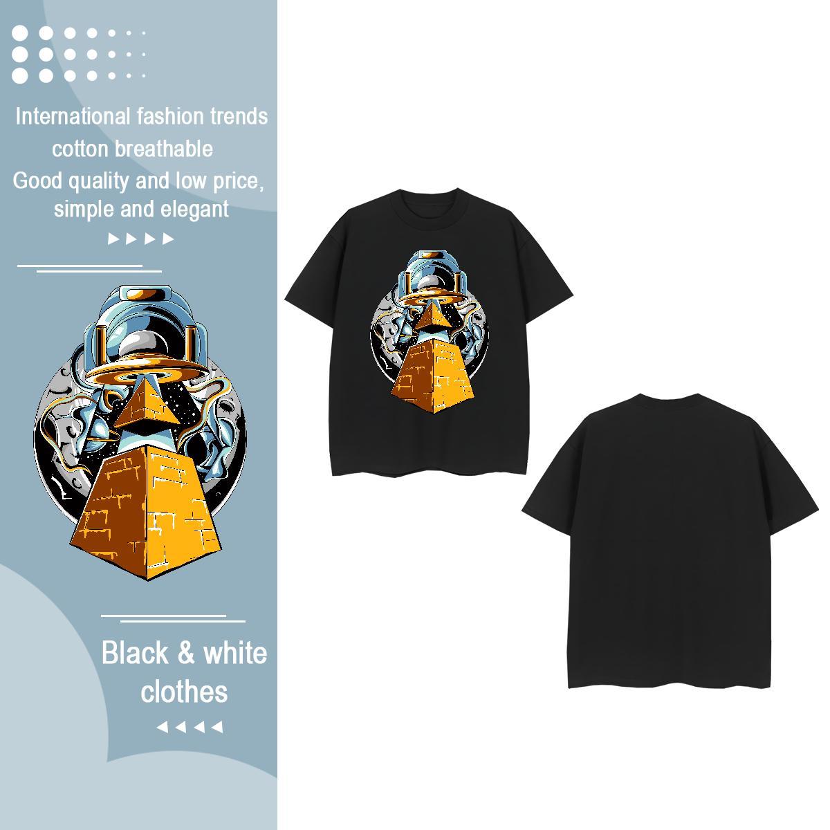 New Arrival Women T Shirts Crew Neck 230g Cotton Women Tshirts Custom Printed ET Casual Loose fit Tops Shirt