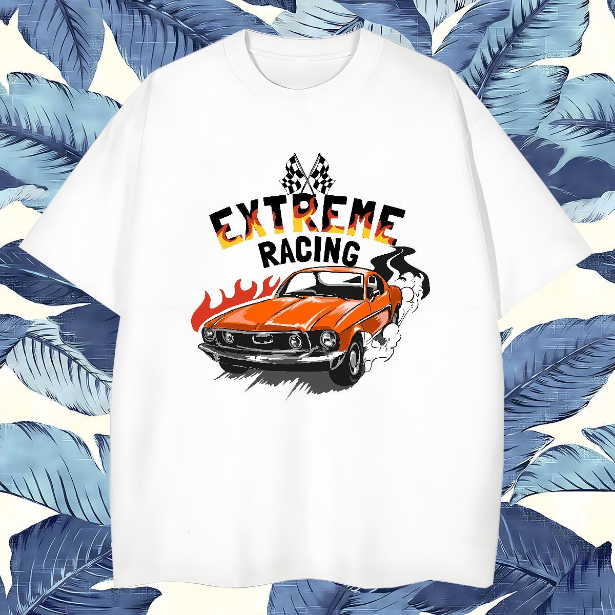 Comfortable car T Shirt For Man Casual Beach Couples T Shirts 100% Cotton 230g Fashion Design Short Sleeve Soft Plus Size Custom Tees