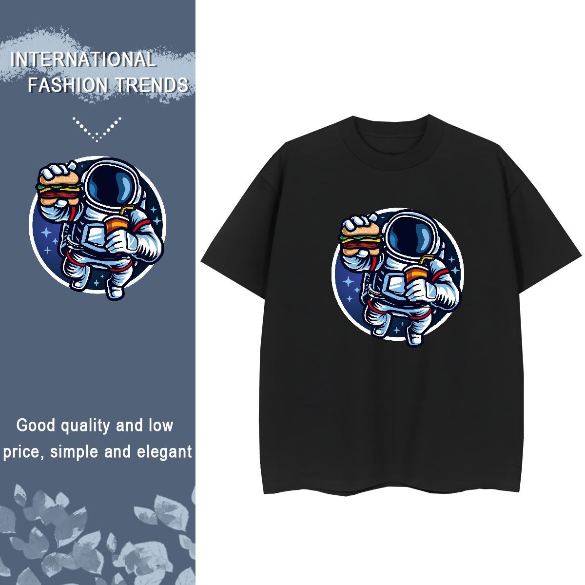 Designer Nice Tshirt for Man Woman 230g Cotton cosmonaut Summer Casual T Shirt For Woman Crew Neck Custom Print Plus Size Wear