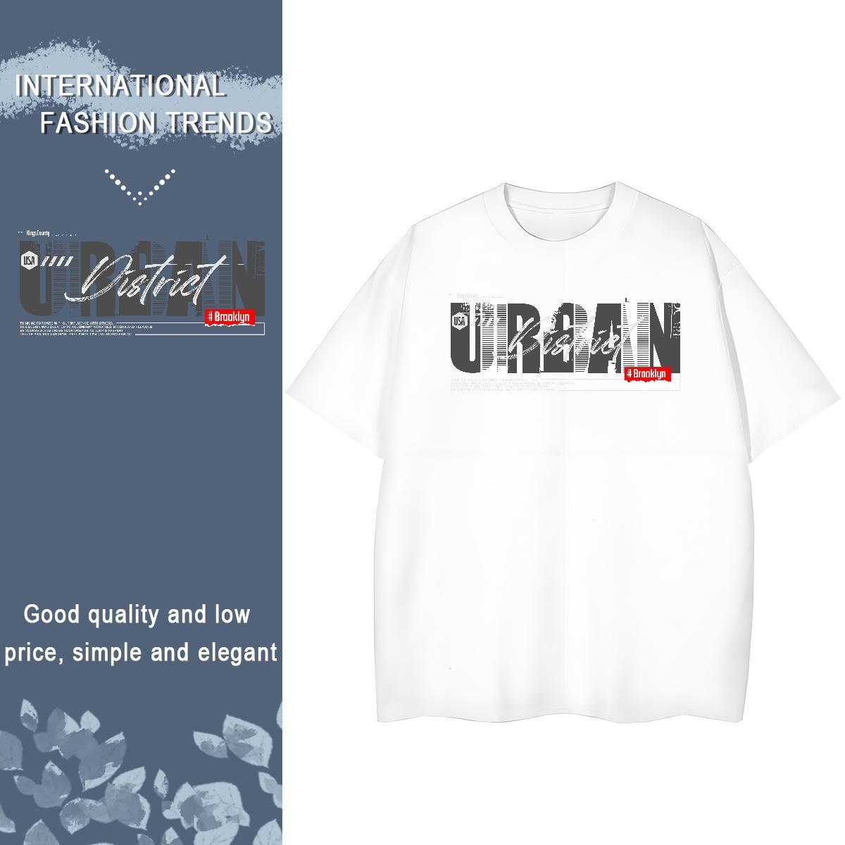 Free Shipping Women Tees 230g 100% Cotton letter Daily Outfit T-Shirts Short sleeve Soft Black Oversized Tee Shirt