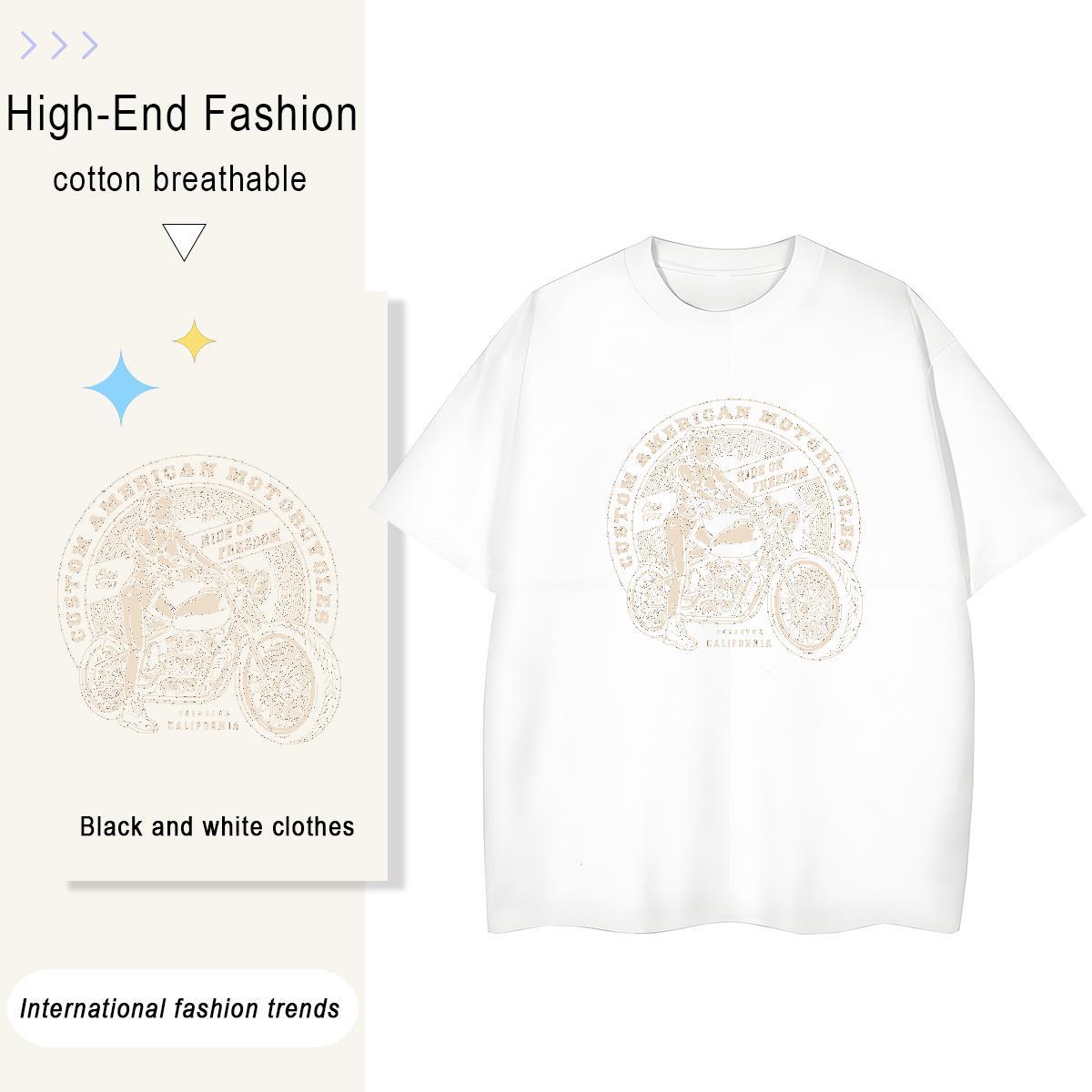 TOP Quality T Shirts Women 230g Cotton O Neck Short Sleeves Sport Motorcycle Couples T Shirts Female Plus Size Custom Tops