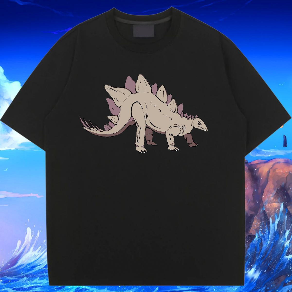 Factory Direct Women T Shirts Breathable Crew Neck 230g Cotton Women Tees Custom Printed dinosaur Hip Hop Designer Top Shirts
