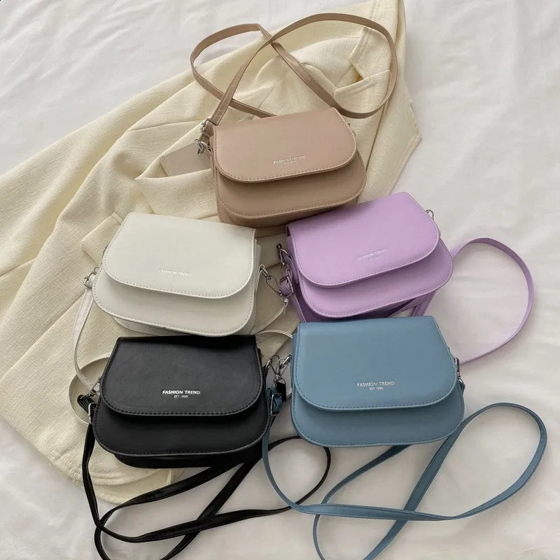 Girl Summer Simple Fashion Trend Shoulder Bag Saddle Womens Cross Body 240822