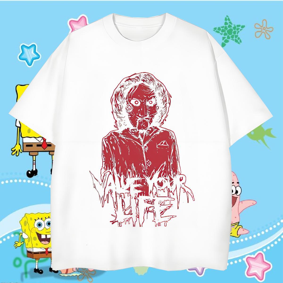 2024 Designer skull Men Clothes T-Shirt 230g Cotton Men T Shirts Custom Cartoon Street wear Hip Hop O Neck Short Sleeves High Quality Top Tees