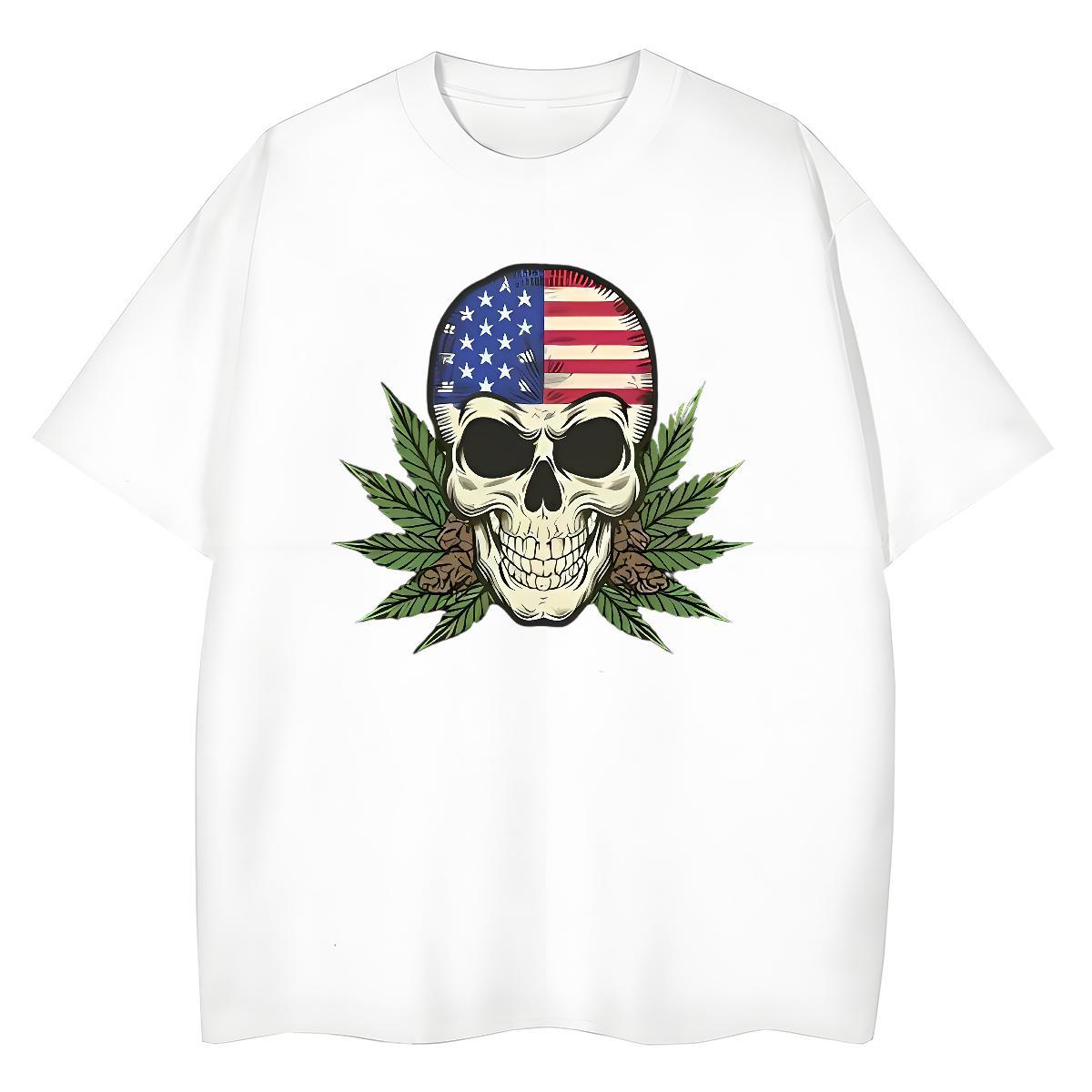 Fashion Casual T shirt 230g Pure Cotton Breathable Short Sleeve Hip Hop plant Unisex Tshirts Designer Floral Print Top Tees
