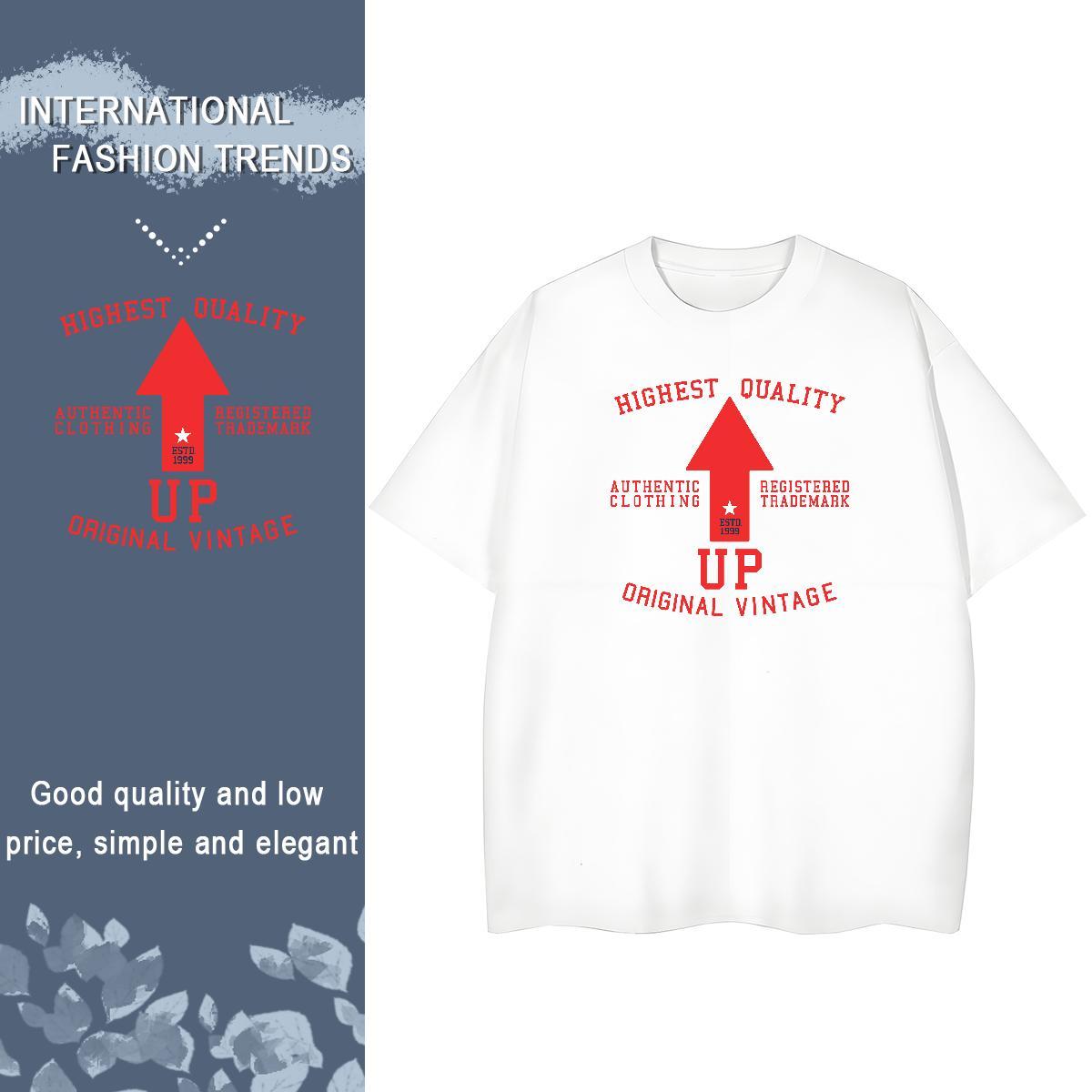 Soft Unisex Tshirts 230g Cotton letter Spring Summer T Shirts Women Crew Neck Cartoon Printing L-4XL Tops Tees