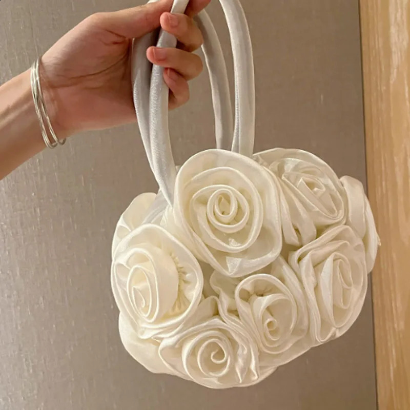 Fashionable and unique floral ball evening gown bag suitable for womens Crsosbody handbag brides wallet 240821