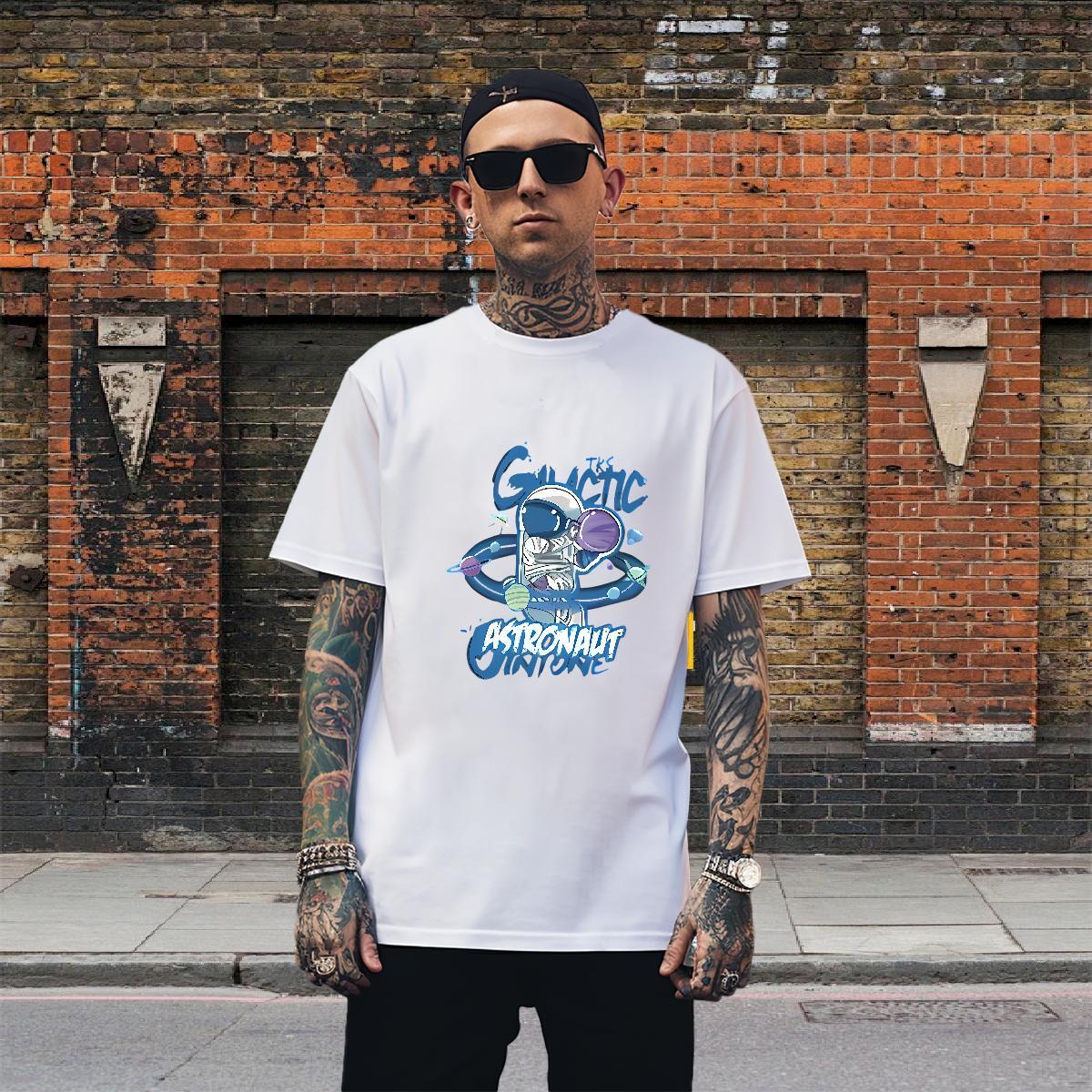 Designer Tshirt for Man Woman Hip Hop 230g Pure Cotton Custom Printed Breathable spaceman T-Shirts for Men Stylist Clothes